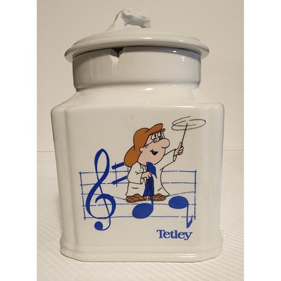 Vintage Tetley Tea musical tea canister & lid Royal Winton UK; Lid Plays Music - Picture 1 of 8